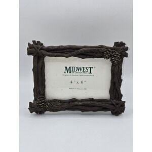 Vintage Midwest‎ of Cannon Falls Rustic Twig Picture Frame 4x6 Cabin Decor